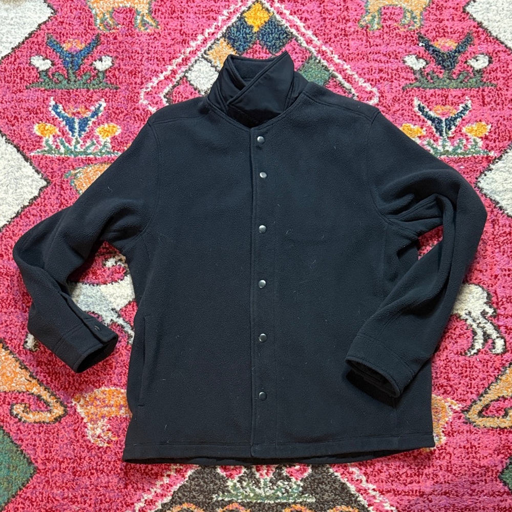 lululemon athletica Black fleece snap up shirt Jacket size M